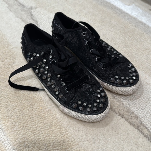Ash studded sneakers with rhinestones - Picture 1 of 4
